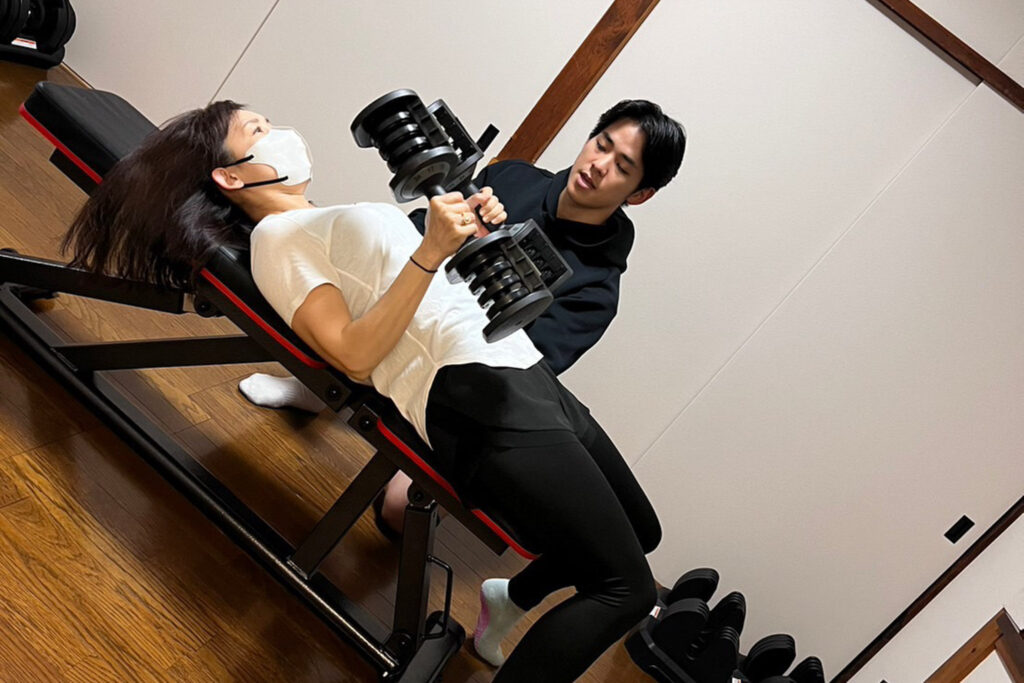 Cielパーソナルジム立川店パーソナルトレーニングの様子